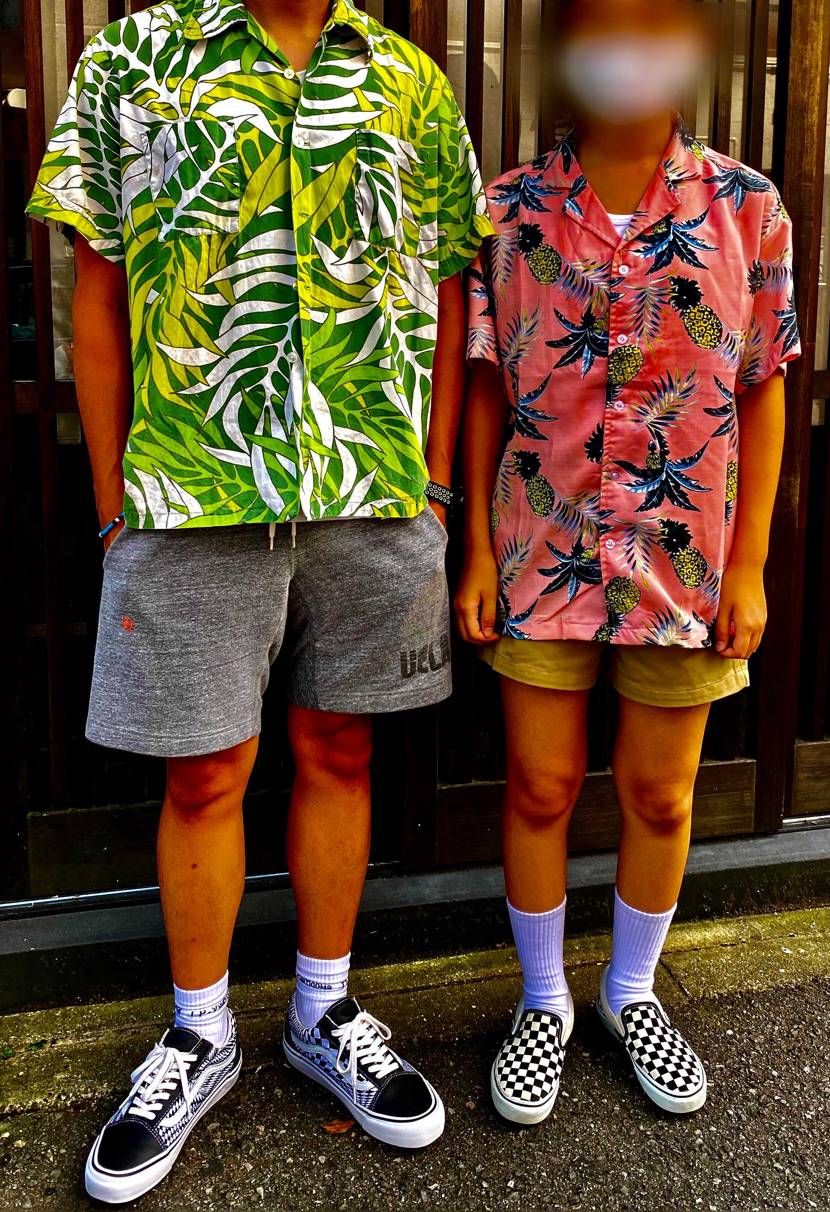 娘とアロハコーデにしてみました🌺
街中では浮きますねー😓