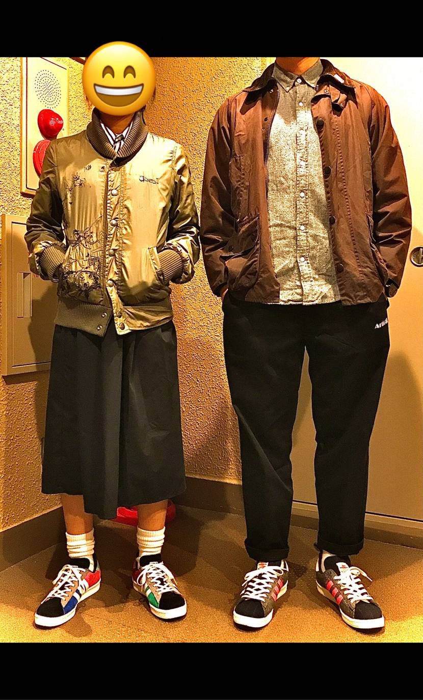 campusコラボスニーカーで娘とコーデしてみました。
派手ですが、冬場の足下