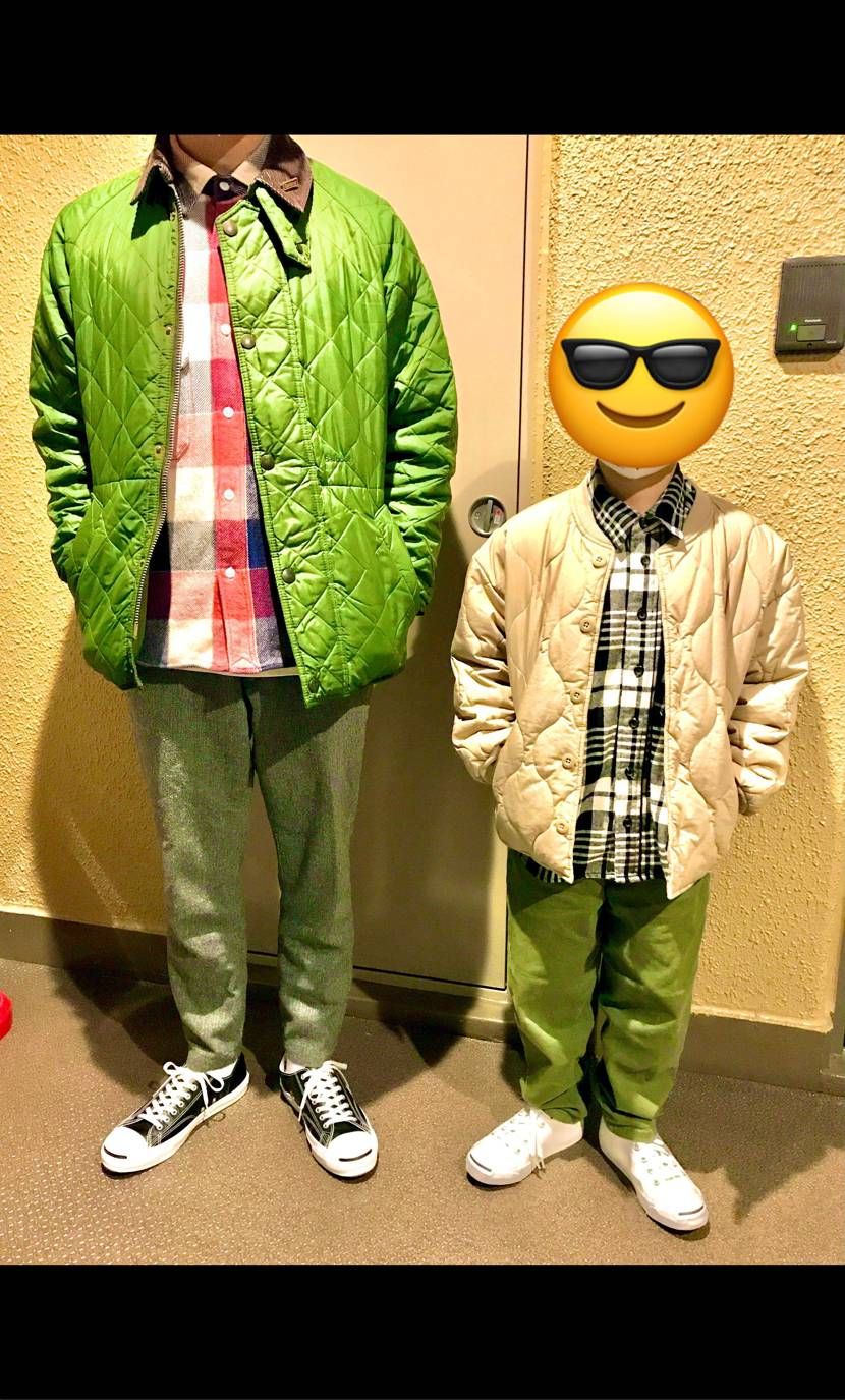息子とジャックパーセルでコーデしてみました😁
定番スニーカーは合わせやすいです