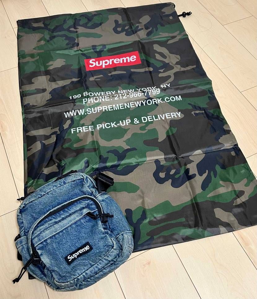 シュプオンラインで40分待って購入したデニムショルダーバッグが届きました♪ノベル