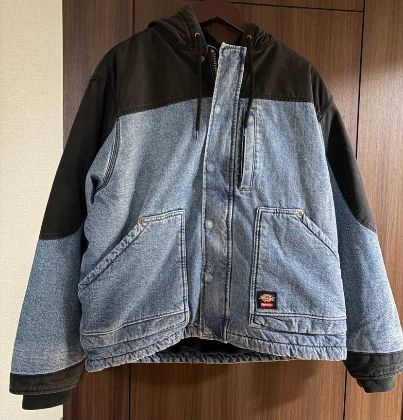 Supreme x Dickiesのデニムジャケットが届きました。まだまだ暑くて
