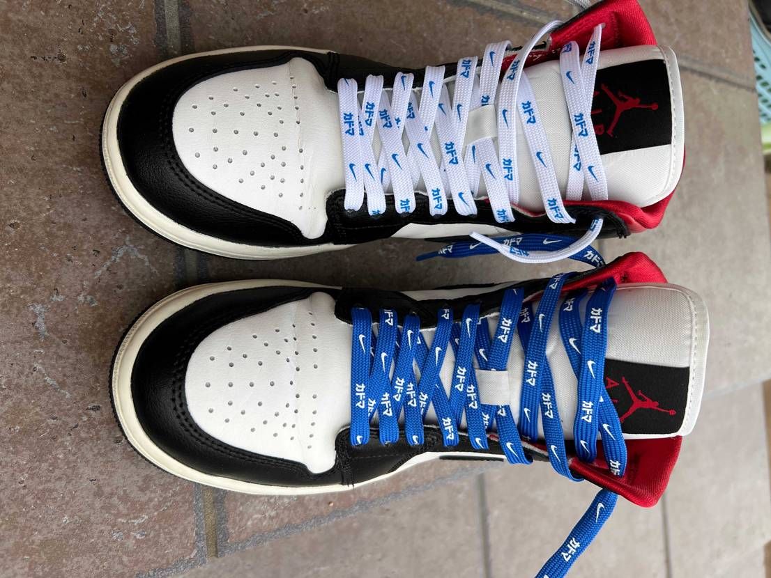 門真で買ったシューレース、ジムレッドに通してみた✨
青いほ