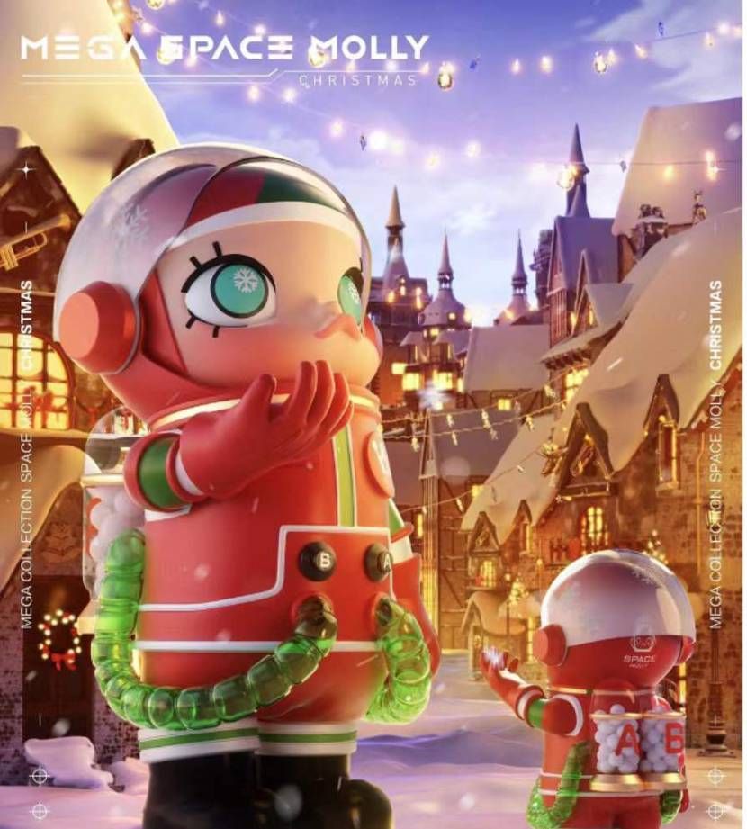 pop mart space molly christmas 1000% 出品中