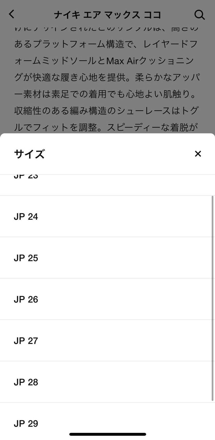 NIKE公式で黒の再販きてる