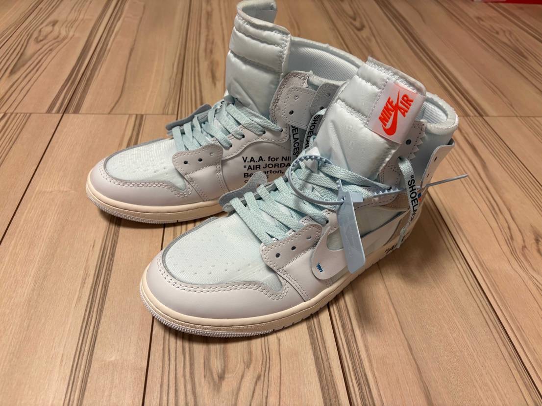 VAA オフホワイトAJ1 シューレース通してみた！やっぱこの色が落ち着くよなぁ