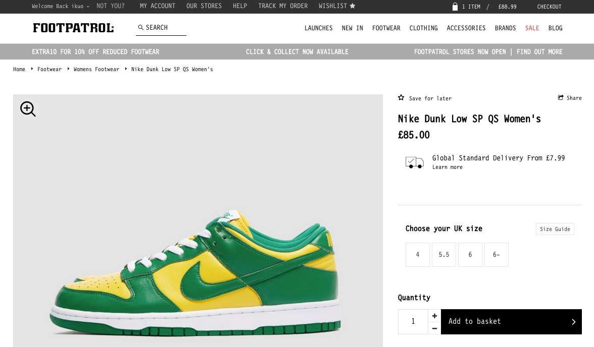 小さいのリスってます
https://www.footpatrol.com/p