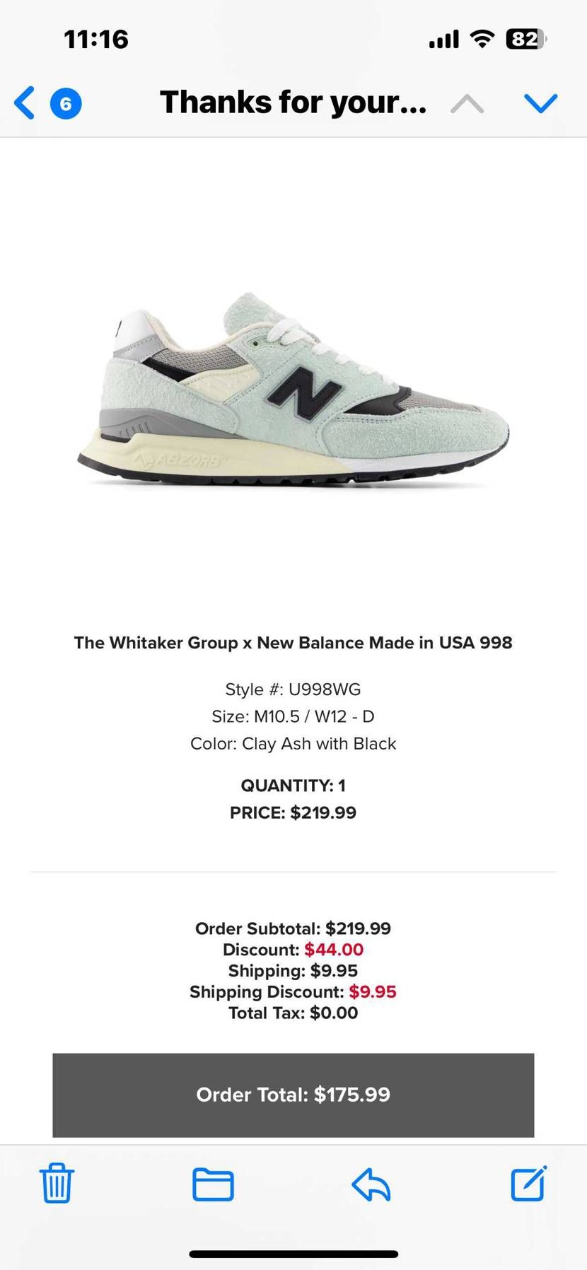20%OFFのメールでついつい💦
990v4はAPBで購入済だから998を