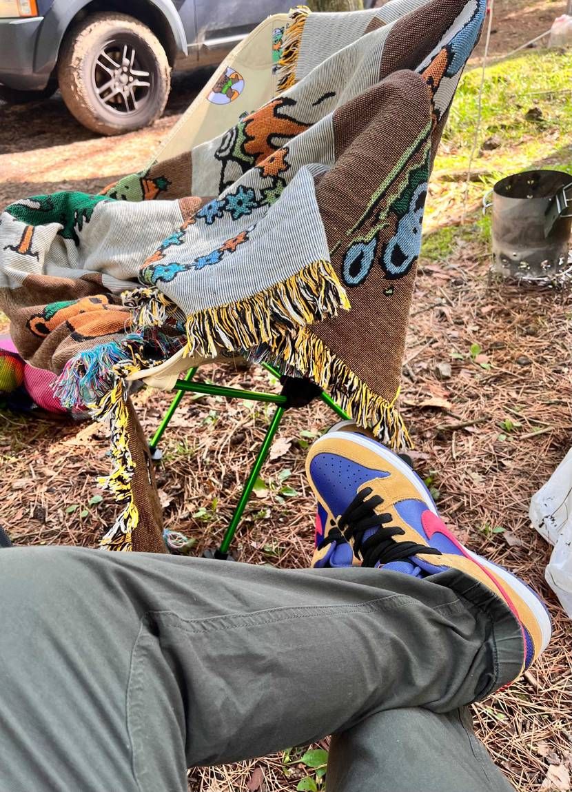 キャンプ🏕2日目は、これ履いて行こう🫡やっぱり自然がいいなぁ