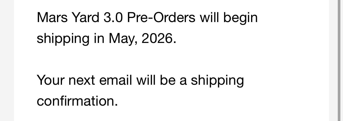 プレオーダー組は５月
年度内かなぁと思ったけど