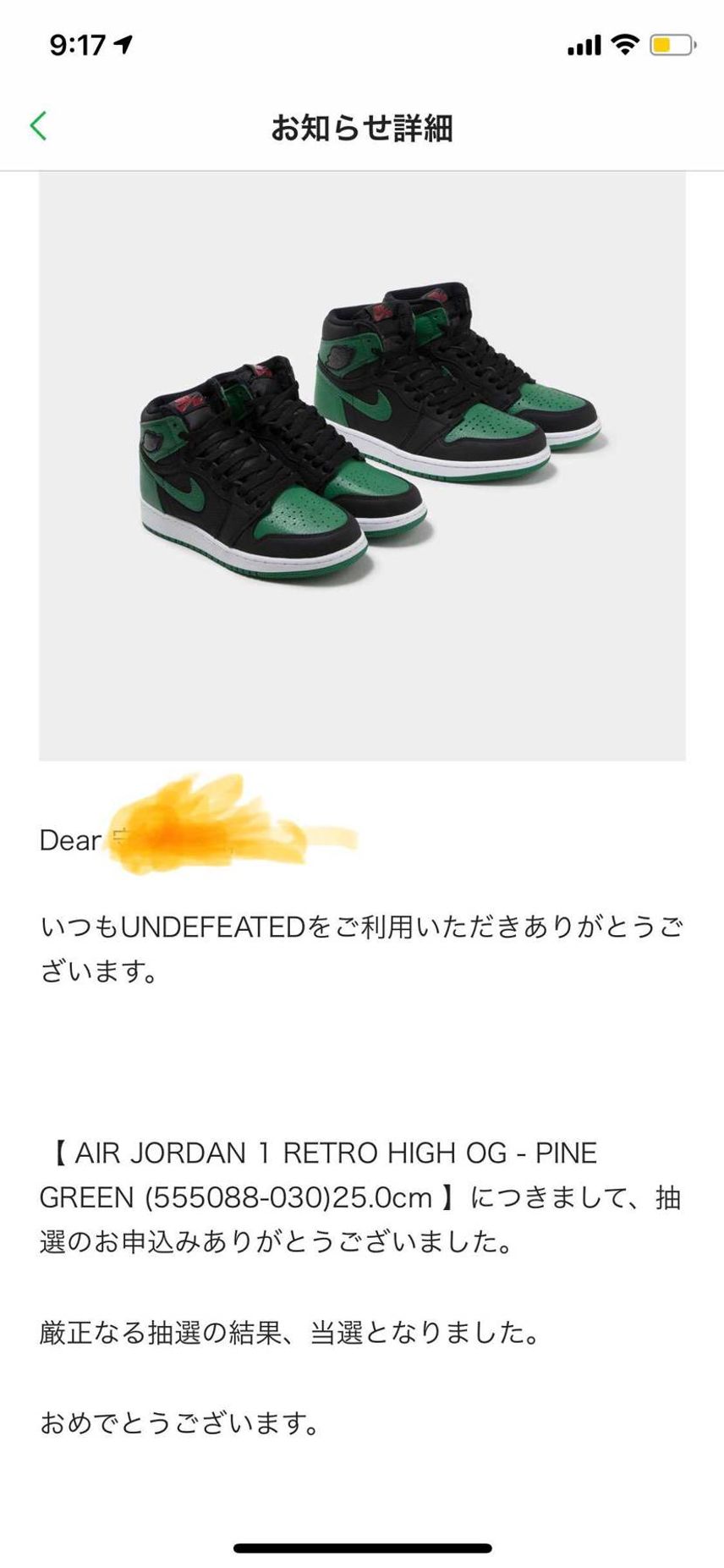 いつも通りSNKRS安定のハズレ⤵️
アンディーの抽選当選でゲット😭
発売