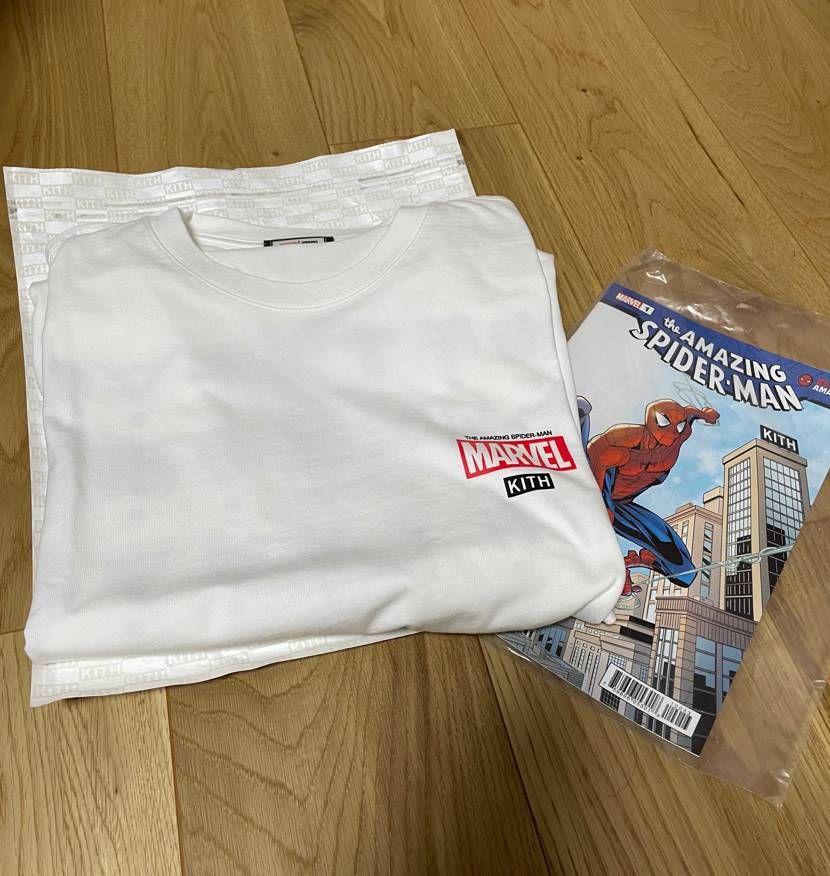 kith スパイダーマン公式から届きました✨小冊子も付いてきて嬉しい😆バックプリ