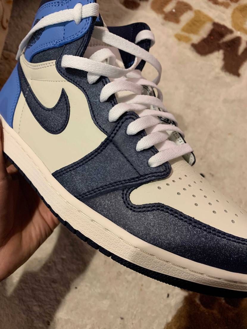 AJ1オブシディアンにcrepの防水スプレーをして
1時間くらい外で乾かしたら