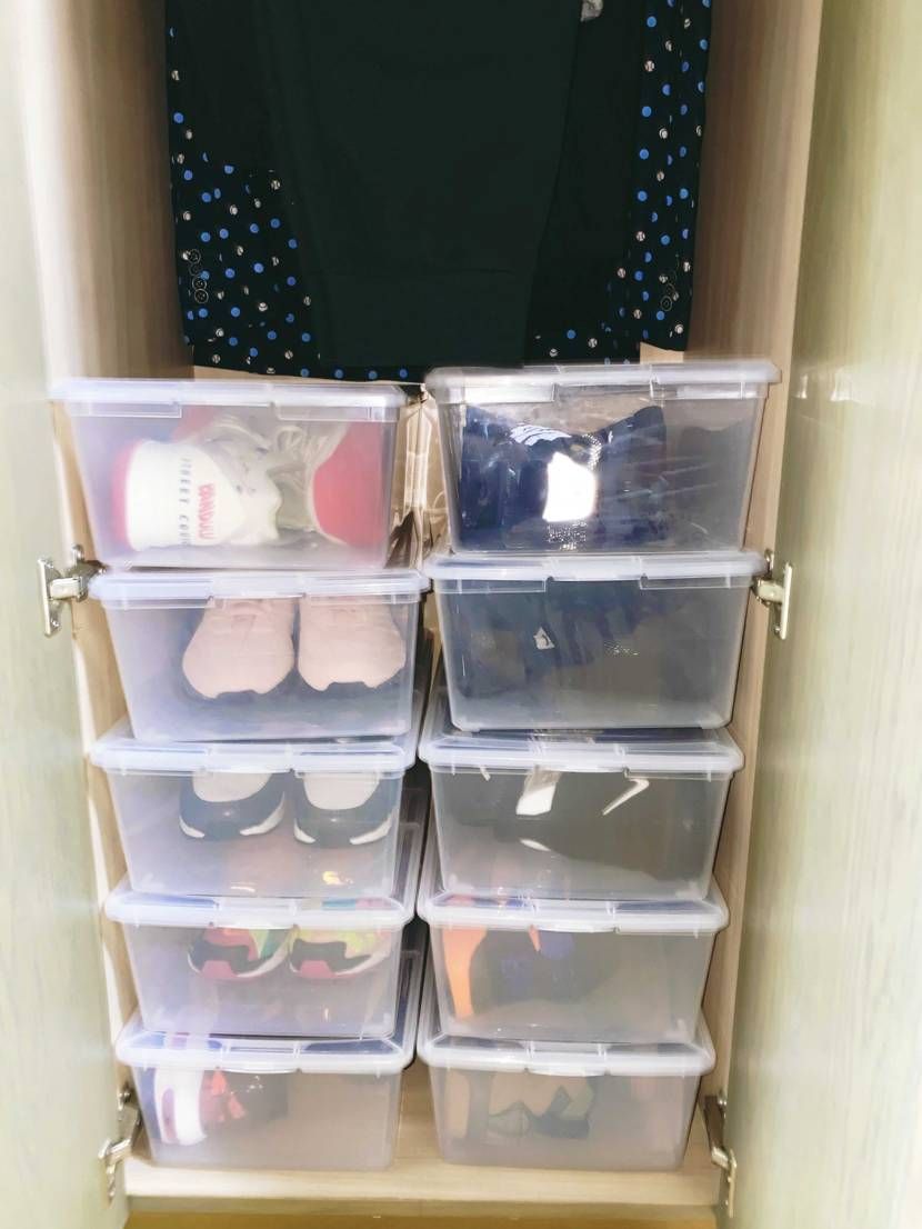 あと20ケースくらいでスニーカー整理整頓完了、箱は全て捨てました📦❤️