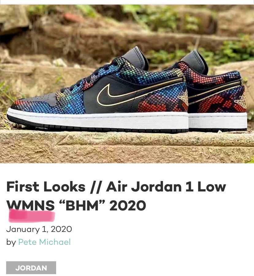 AJ1 Low "BHM" (WMNS) 情報 📸😊