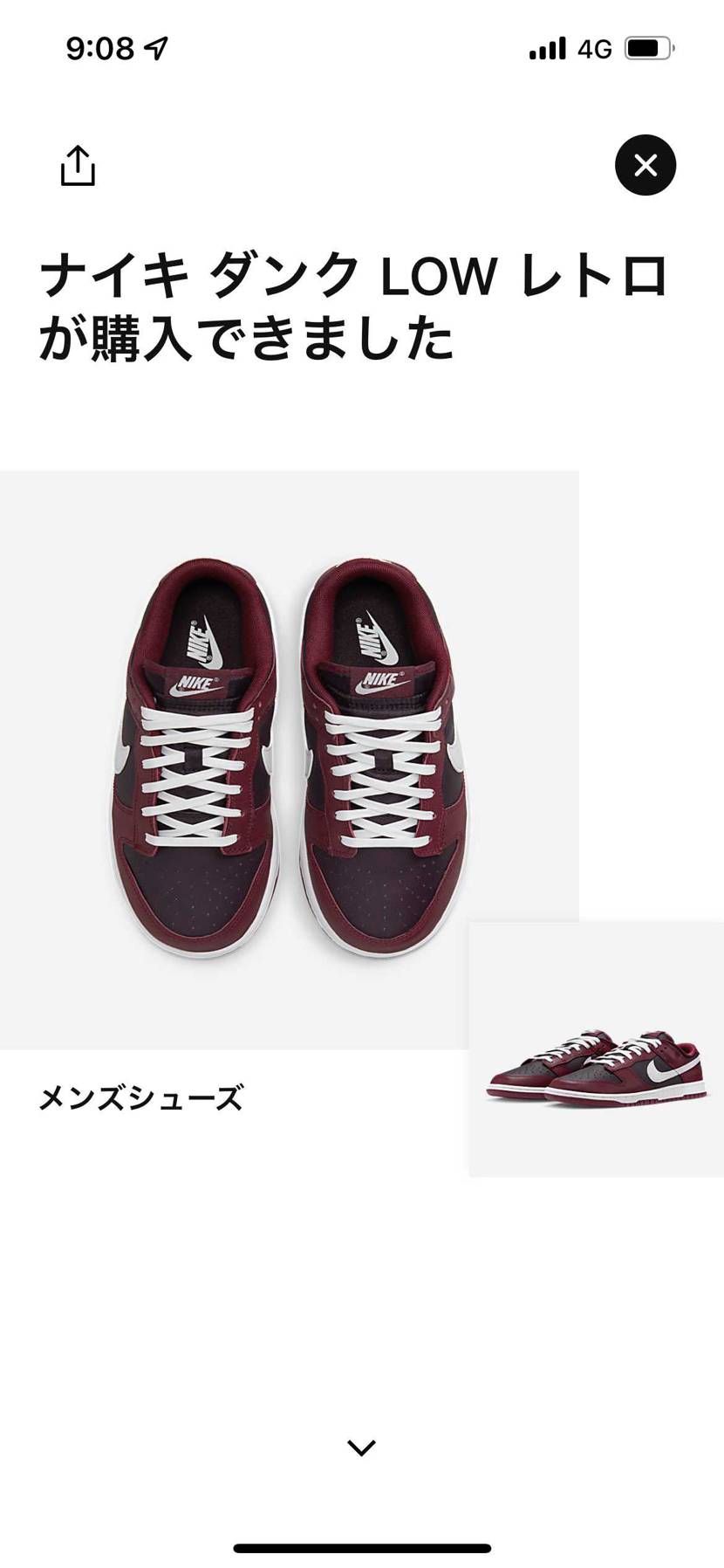 今回のDUNKも無事に購入できました。