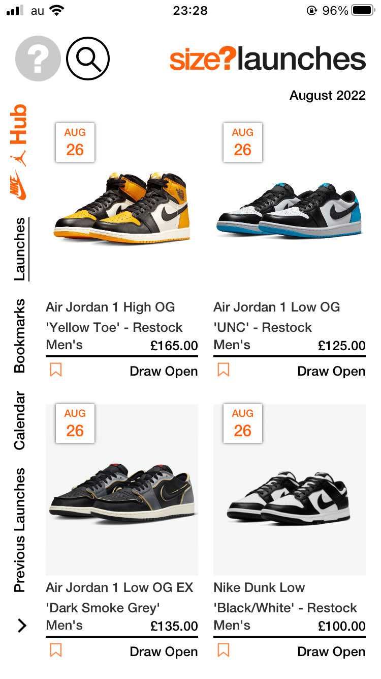 sizeでダンクとtaxiのリストック抽選してますね。
高いし箱ボコボコの到着