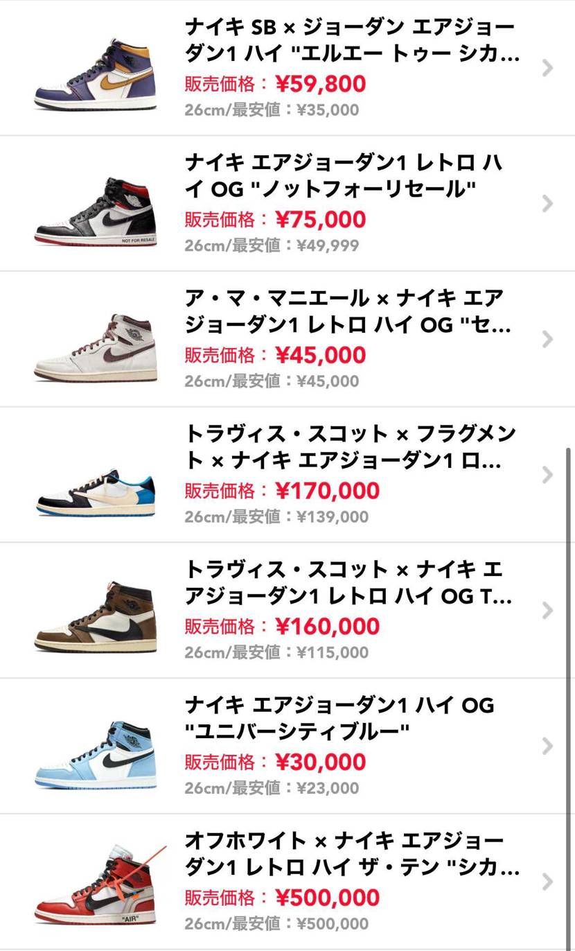ナイキ エアジョーダン1 ハイ OG