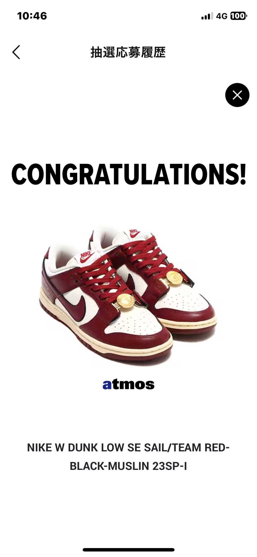 なかなか良いカラーだけど不人気ですかね(^^;;

NIKEアプリはデカサイ