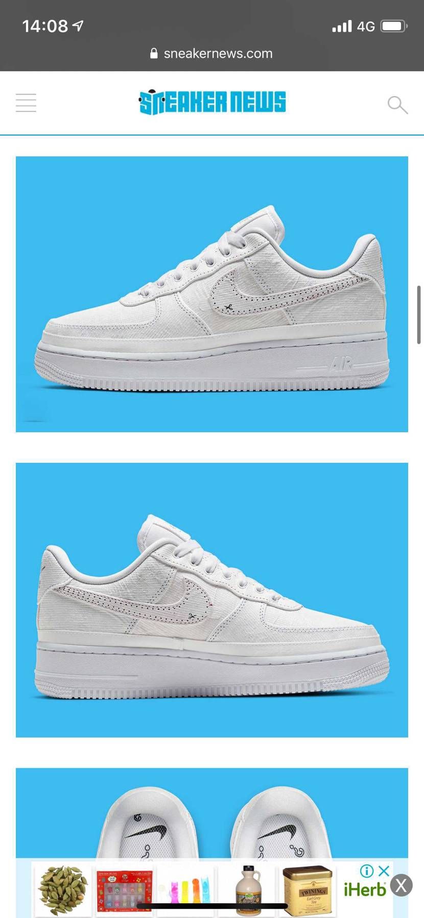 af1の新しいやつ。アッパーの白いコーティングが剥がれるとカ