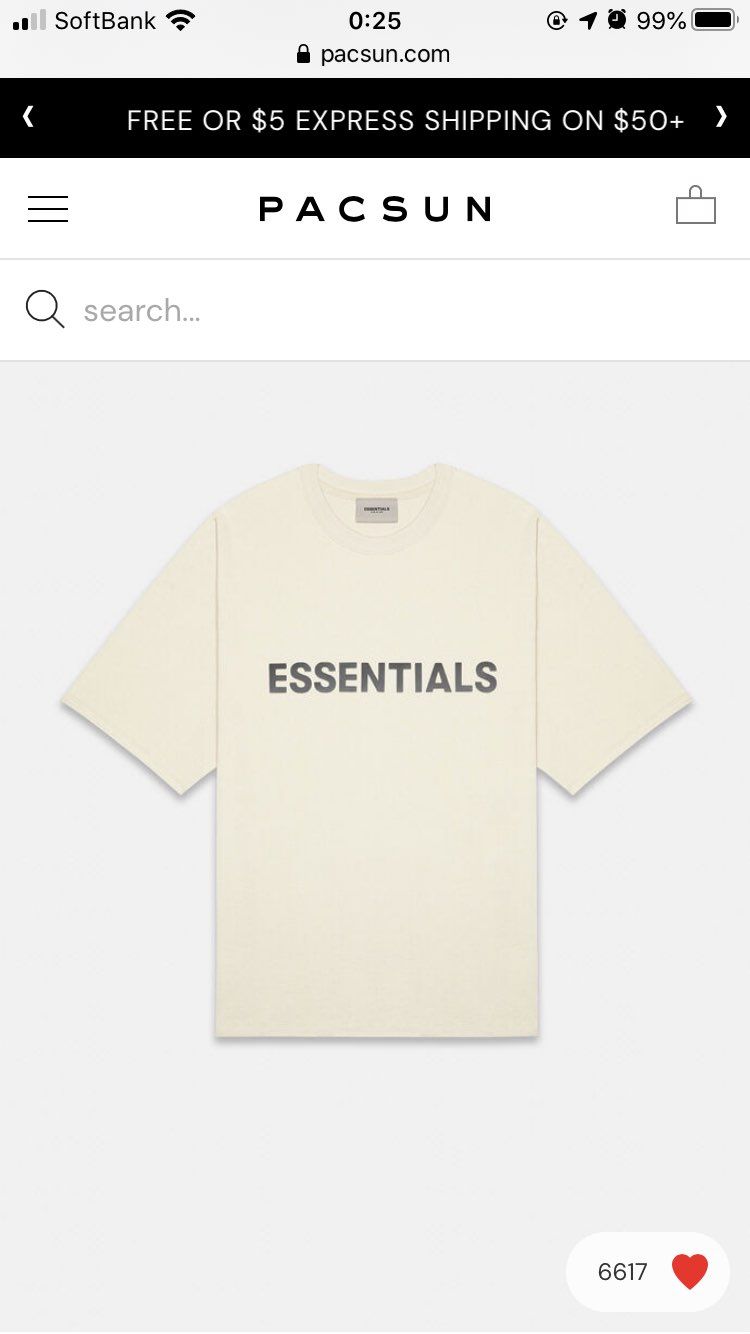 アパレルですが…
pacsanにてFear Of God 