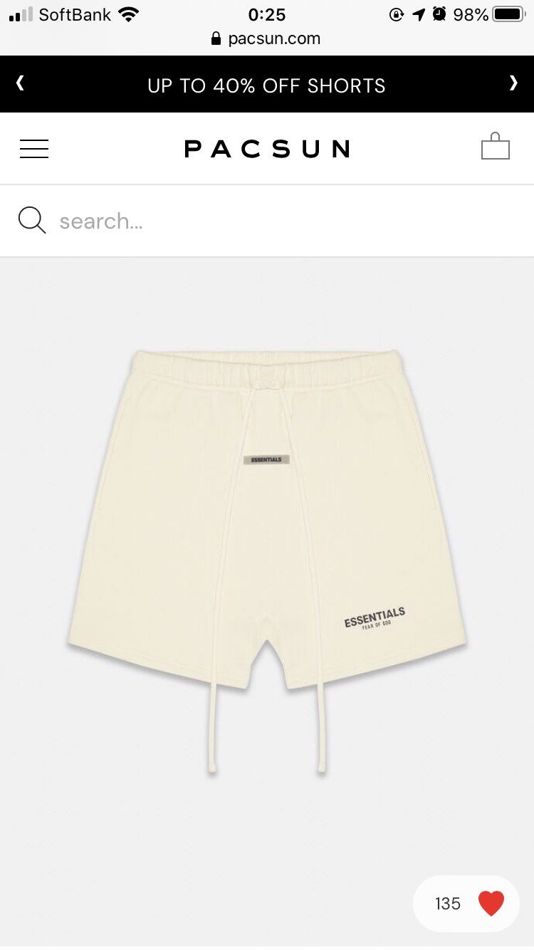 アパレルですが…
pacsanにてFear Of God 