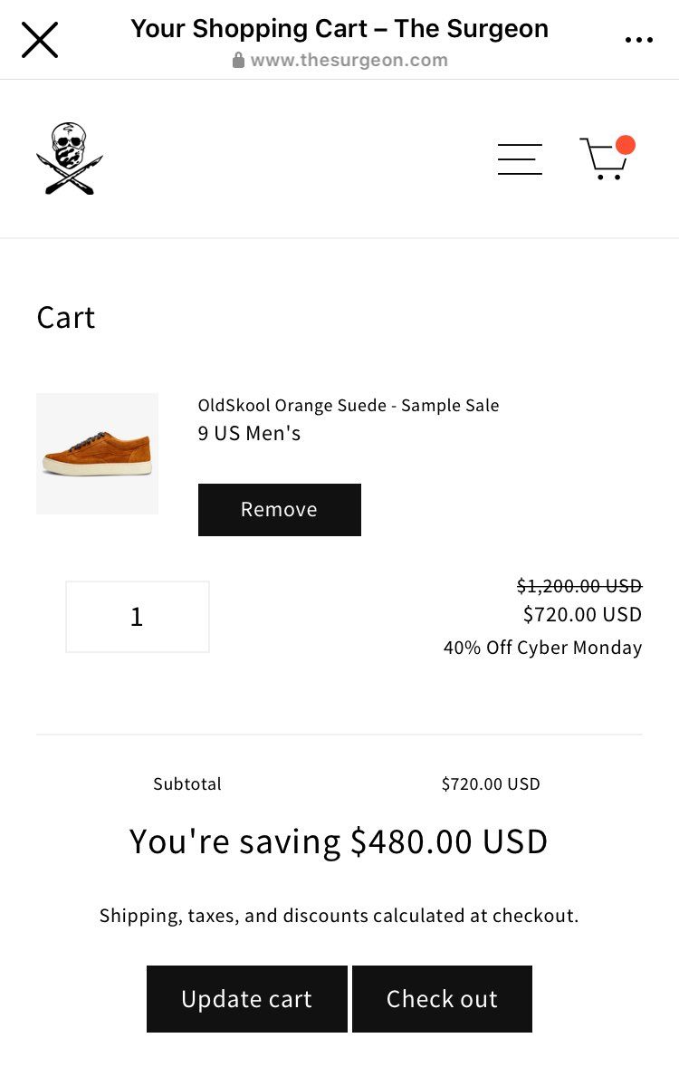 サンプル40%OFFなのに最安値のvansでも高くて全く手が出せませんよ
