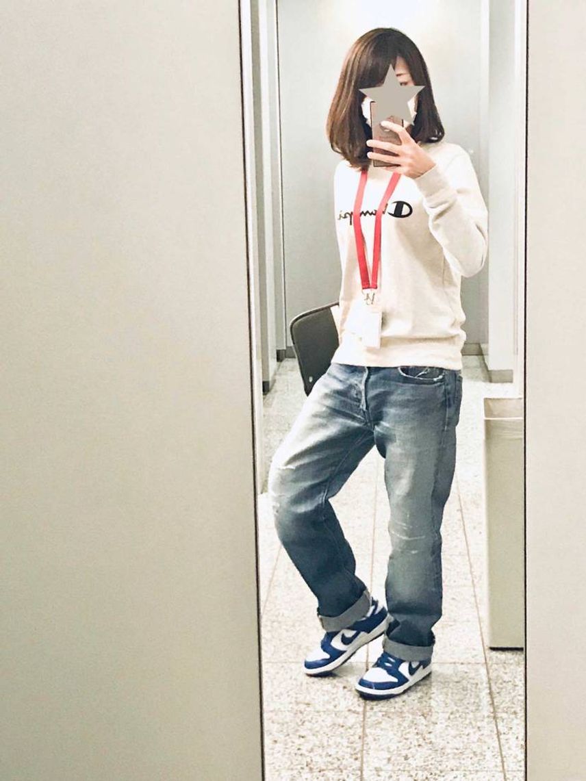 Dunk low x 501 small e ビンテージデニム
オレンジの