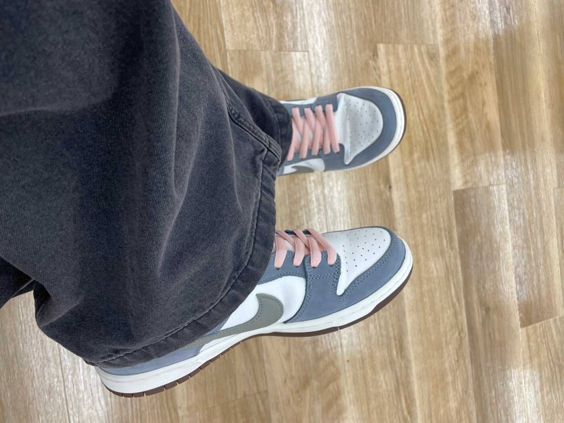 堀米ダンク初履き✌️
シューレース白も茶もいいけど、ピンク派👍