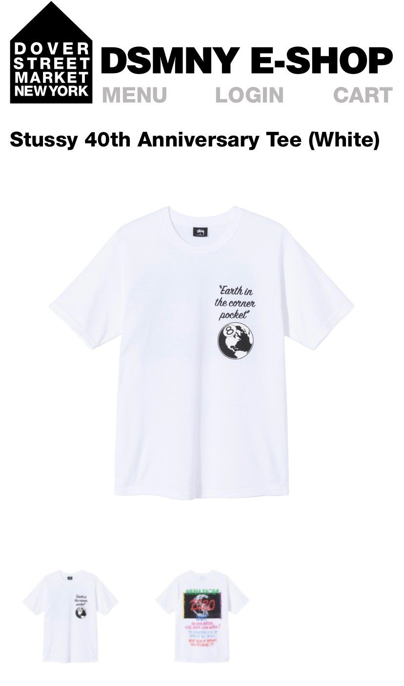 スニーカーの話じゃなくてすいません。
stussy40周年