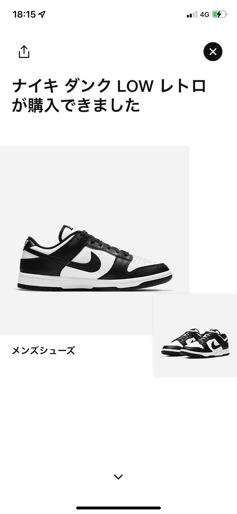 やっとこナイキのサイトからゴッテム出来た😭😭7度目の正直だね😭😢🥺