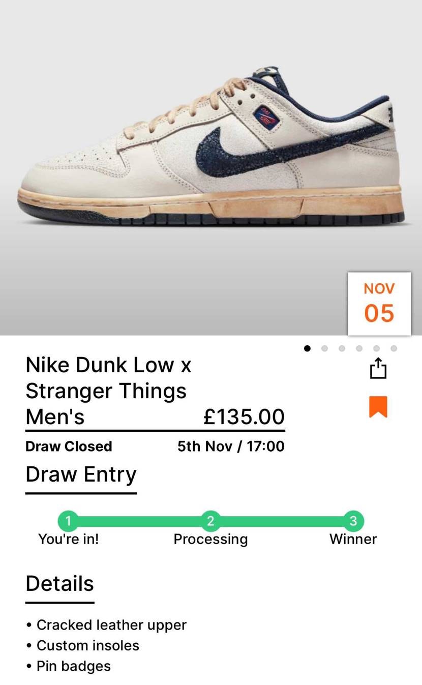 あれれ、size?で当たるくらいならこりゃー人気ないのかww
履くから一足で十