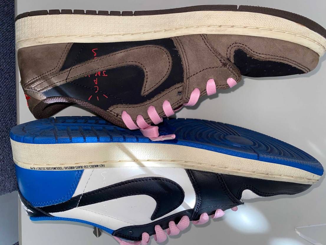 使っていなかったピンク紐それぞれ、質感が違ったのであべこべで