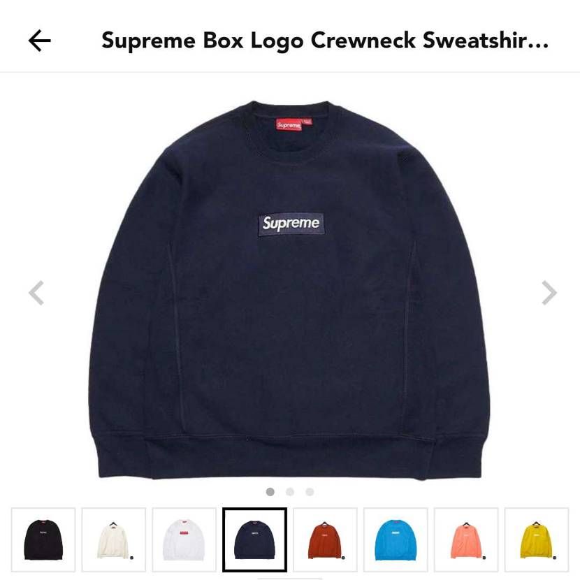 18aw Supreme Box Logo Crewneck"navy"
Ls