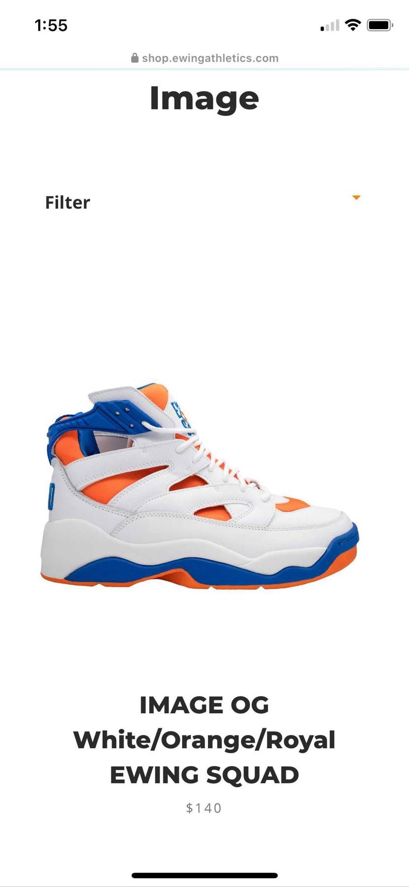 ewing athleticsから懐かしのモデルが復刻
Image highと