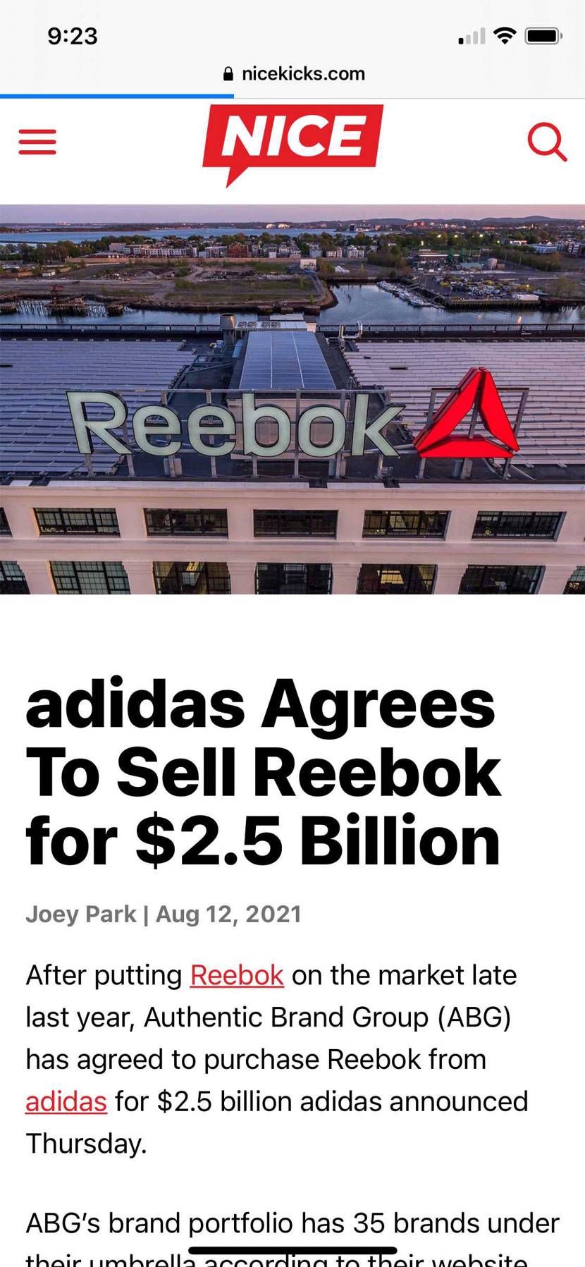 reebokの買収先が決まりましたね
ABGグループというところらしいです
