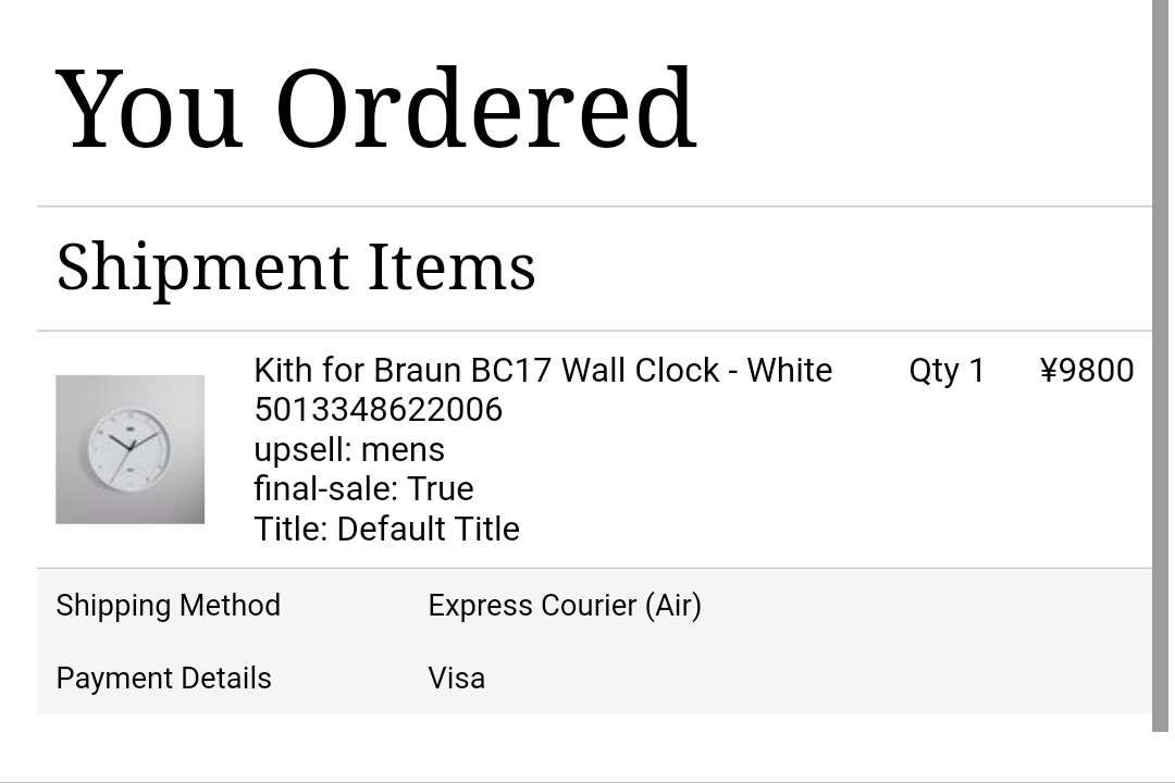 夜中のkith.com 定刻よりフライングでopenしたように思えましたが稀にあ