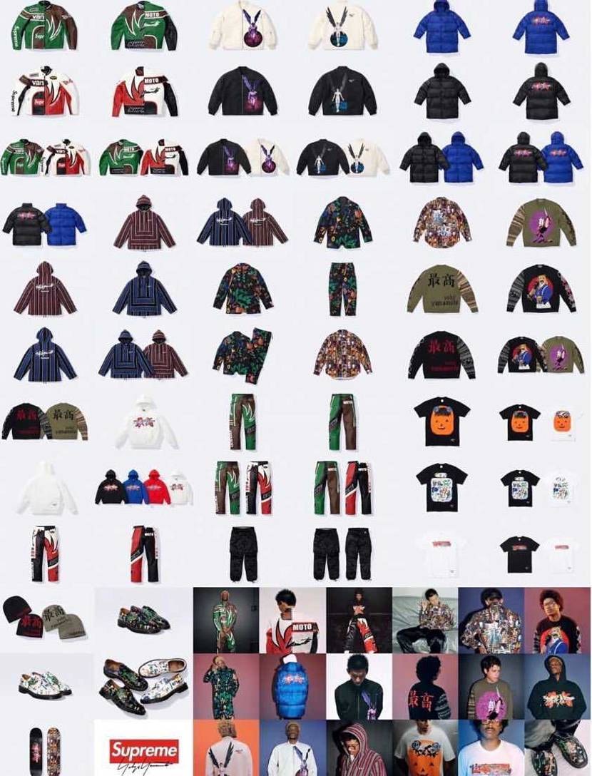 supreme✖︎ヨウジヤマモト
リリース一覧