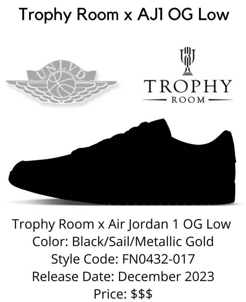 トロフィールーム🏆✖︎AJ1 OG Low
2023/12coming soo