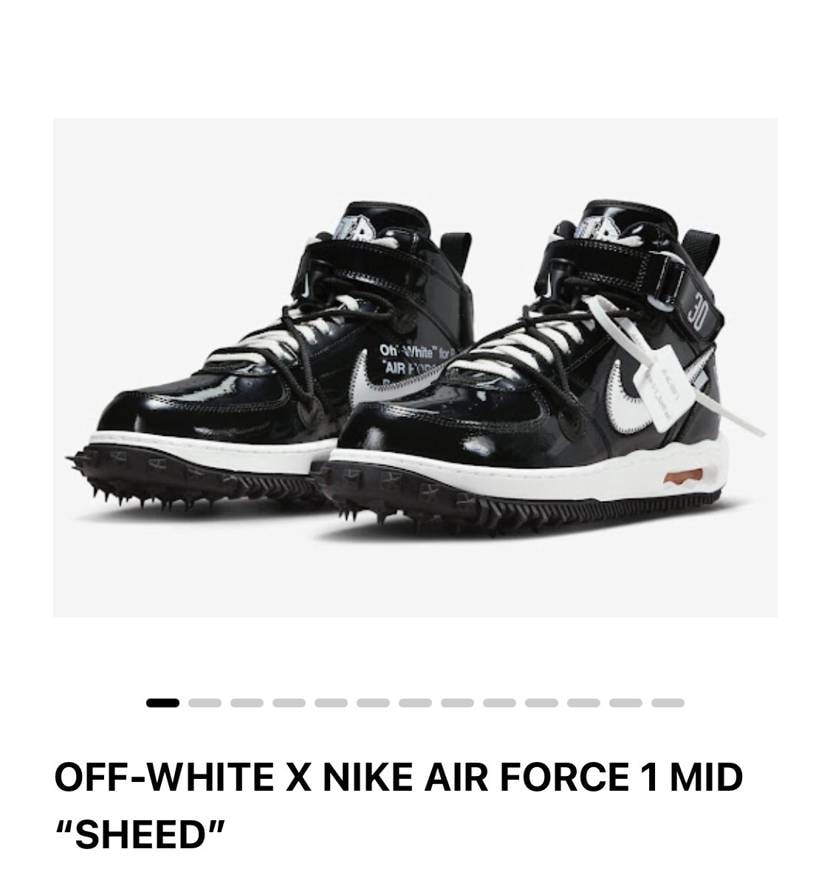 OFF-WHITE X NIKE AIR FORCE 1 MID"SHEED"