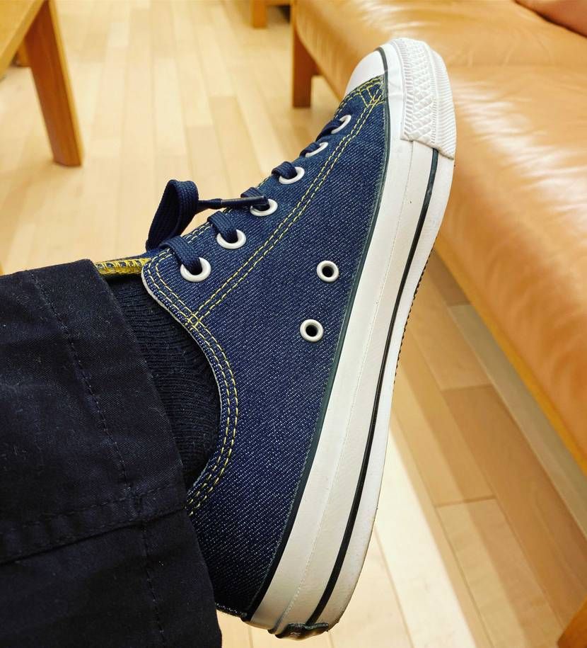 今日はNIKEじゃなくてコンバース デニム リアクトでお出掛け