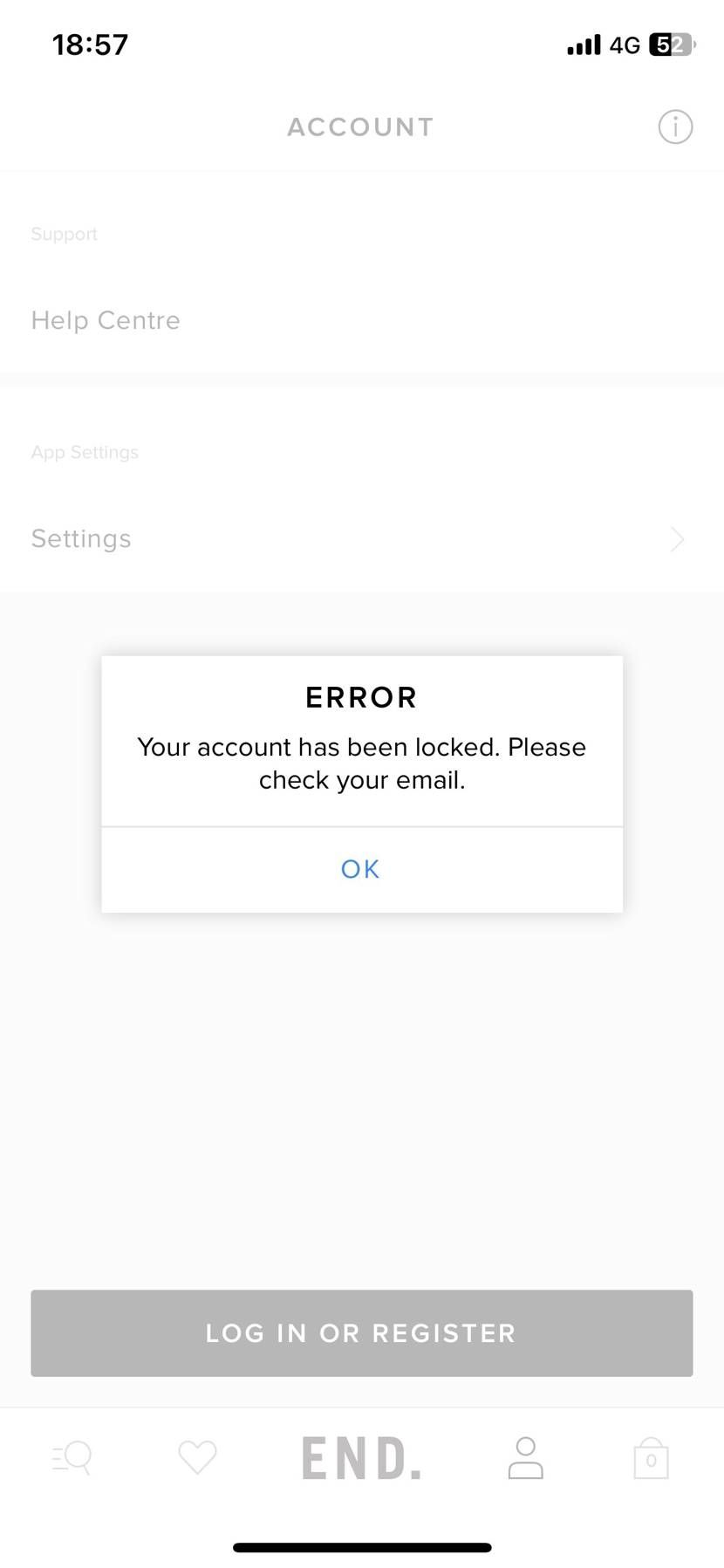 先程endにてこのような文面が出て、何度試してもまったくログインできずにいるので