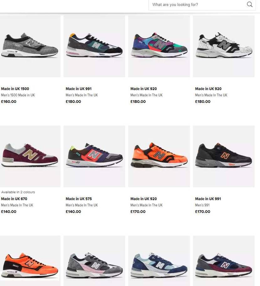 UK公式。かなりバリエーションあるな～