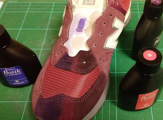 ①574クラシックバーガンの色変え
・染料：ローバスバチック
・つま先のスエ