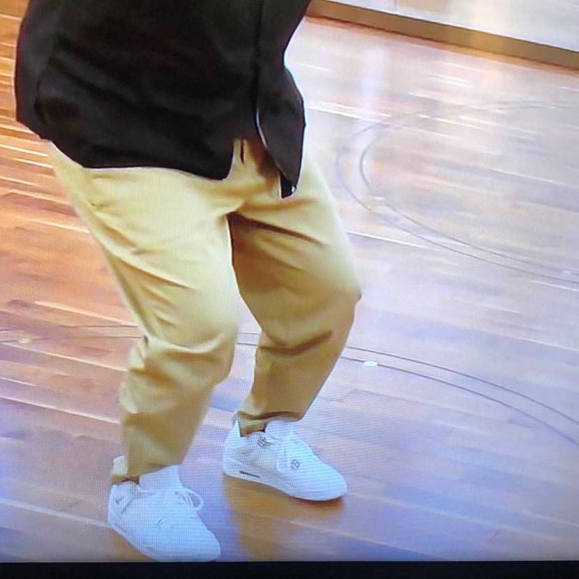 テレビでハナコがaj4のピュアマネー履いてるw
