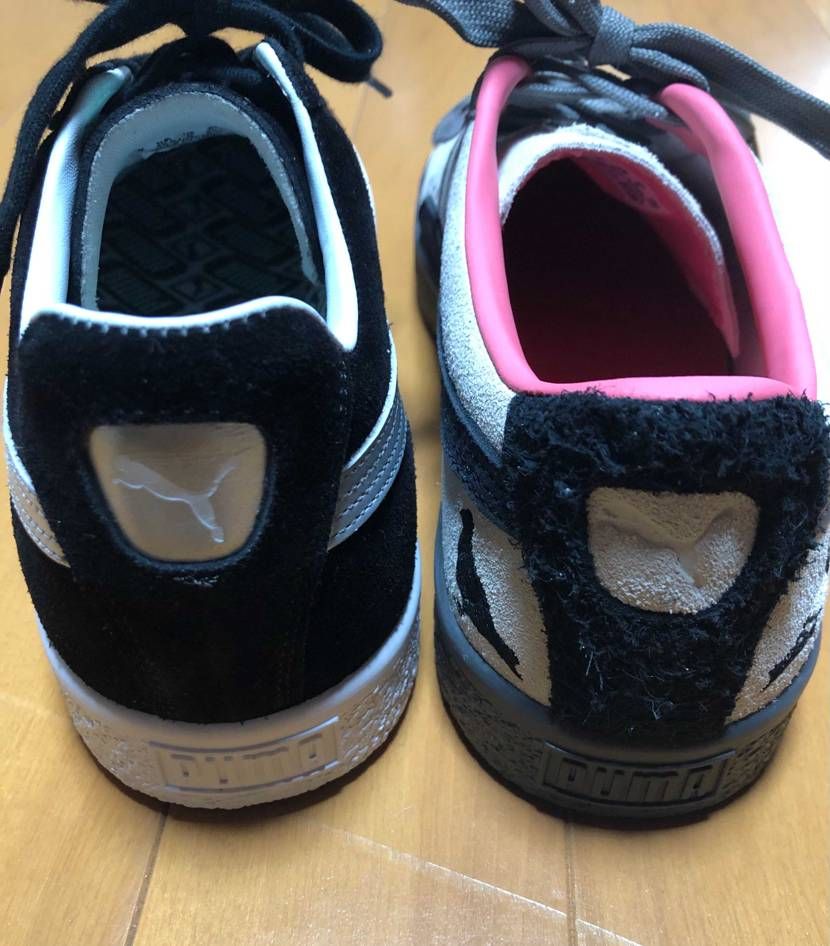 右:atmos × staple
左:メイドインジャパン
サイズ感は一緒