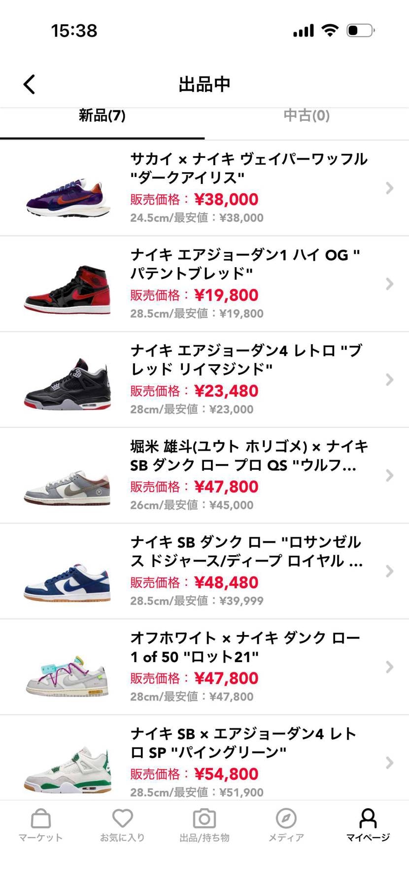 断捨離中です！
全てスニーカーズでの当選品！
新品未使用です！
購入時から
