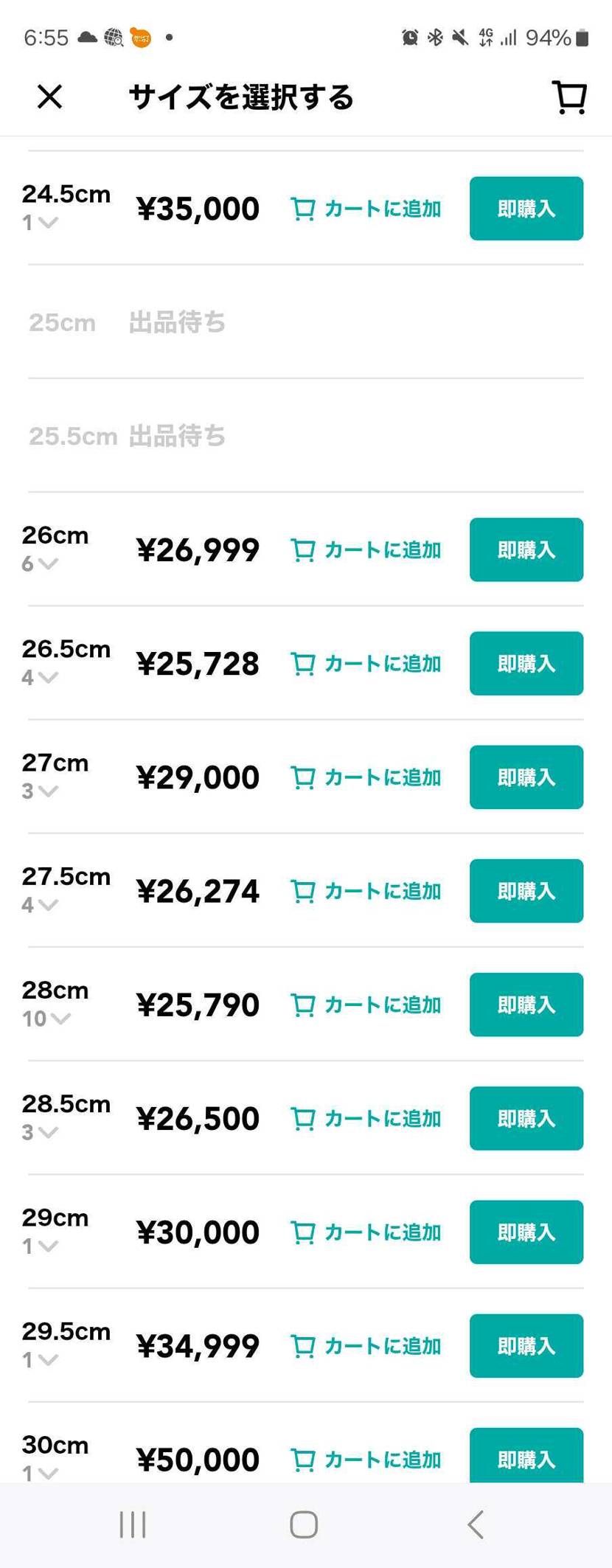皆さんの投稿見てなんとなくチェックして気になったのですが、Supremeだと29