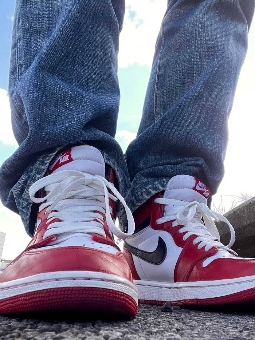 近所の河川敷で散歩&初履き記念にシカゴパシャパシャ📸🤩🤩🤩