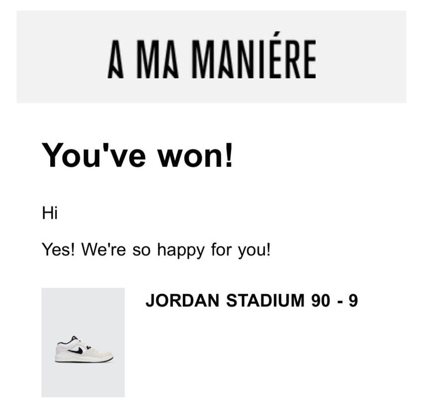 JORDAN STADIUM 90
アママの抽選(US o