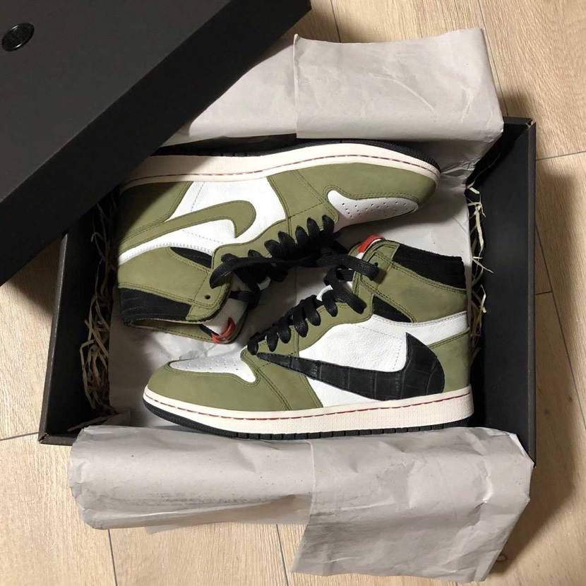 AJ1 “TS” Olive custom by Chase Shiel💕